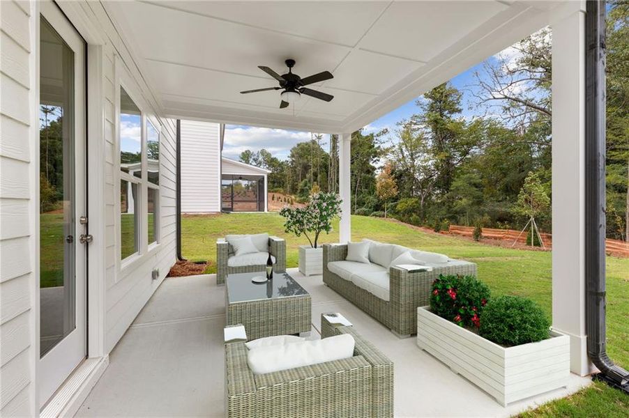 Exterior details and patio area of a home in Ashbury Commons, Powder Springs (Image 31).