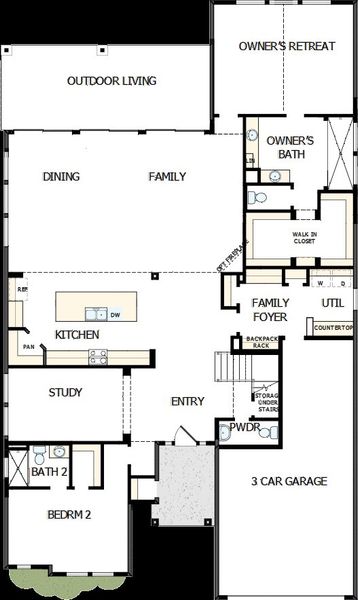 2D floor plan layout of this home in Prairieland Village 60' Homesites, Cypress, TX (Image 5). 2D floor plan layout of this home in Prairieland Village 60' Homesites, Cypress, TX (Image 5).