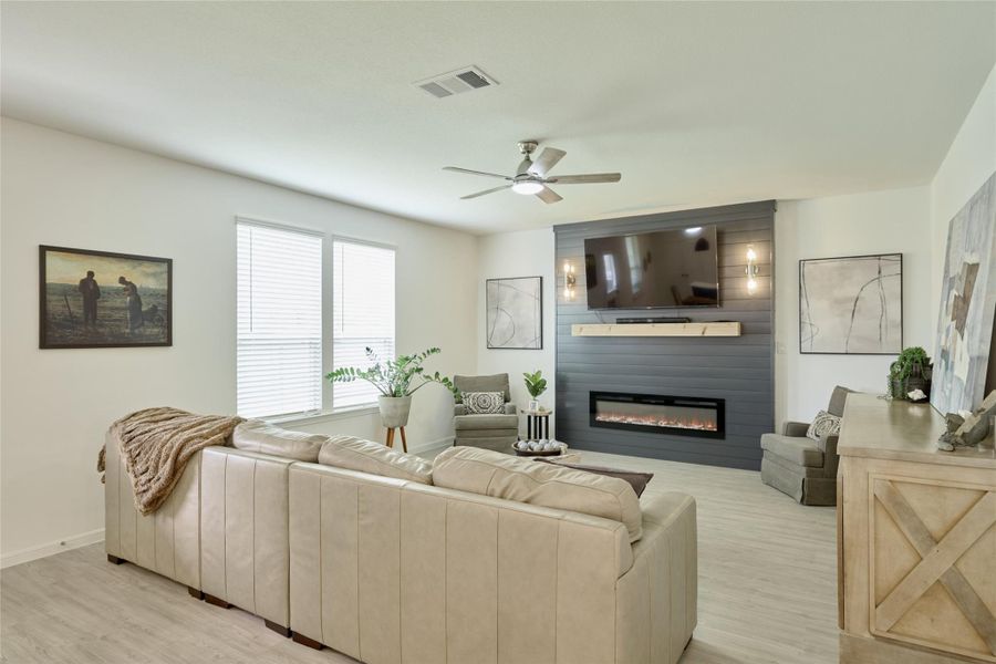 Furnished interior view inside a new home in The Pines At Seven Coves, Willis (Image 8).