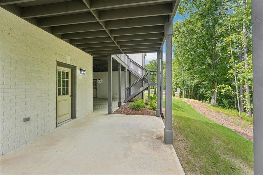 Exterior details and patio area of a home in The Reserve At Governors Towne Club, Acworth (Image 30). Exterior details and patio area of a home in The Reserve At Governors Towne Club, Acworth (Image 30).