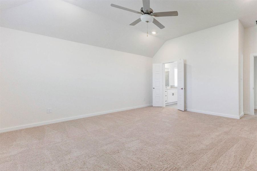 Enjoy seamless access to your spa-style ensuite bath right from the comfort of your expansive primary suite. With its wide layout, neutral tones, and beautiful lighting, this owner’s retreat invites you to relax, unwind, and recharge in luxury. Enjoy seamless access to your spa-style ensuite bath right from the comfort of your expansive primary suite. With its wide layout, neutral tones, and beautiful lighting, this owner’s retreat invites you to relax, unwind, and recharge in luxury.