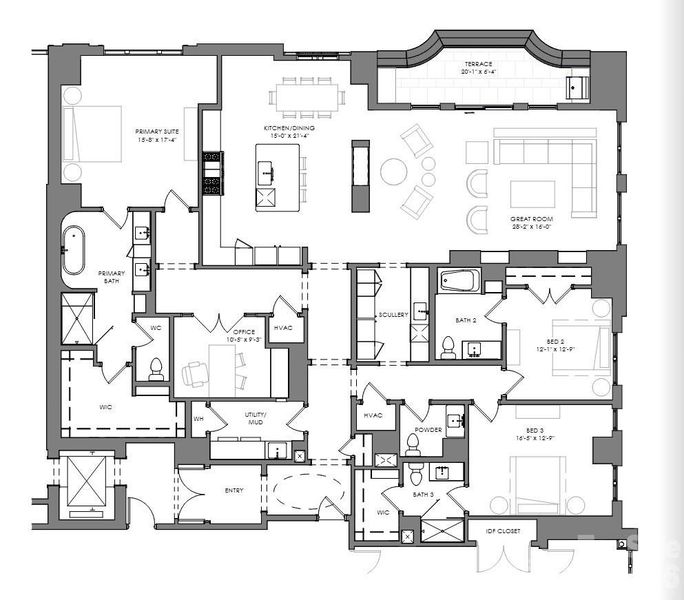 2D floor plan layout of this home in , Charlotte, NC (Image 4).