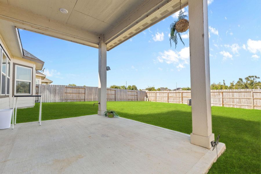 Covered back patio Covered back patio