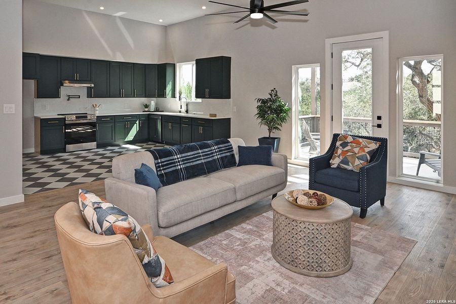 Furnished interior view inside a new home in , Fischer (Image 7).