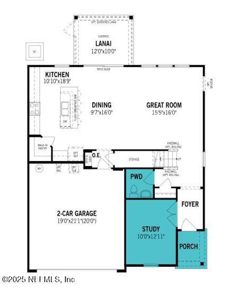 2D floor plan layout of this home in Lakes at Bella Lago, Green Cove Springs, FL (Image 3). 2D floor plan layout of this home in Lakes at Bella Lago, Green Cove Springs, FL (Image 3).