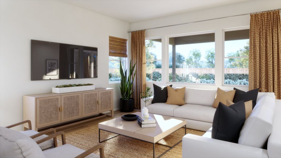 Furnished interior view inside a new home in The Estates Collection at Talon Pointe, Thornton (Image 11). Furnished interior view inside a new home in The Estates Collection at Talon Pointe, Thornton (Image 11).