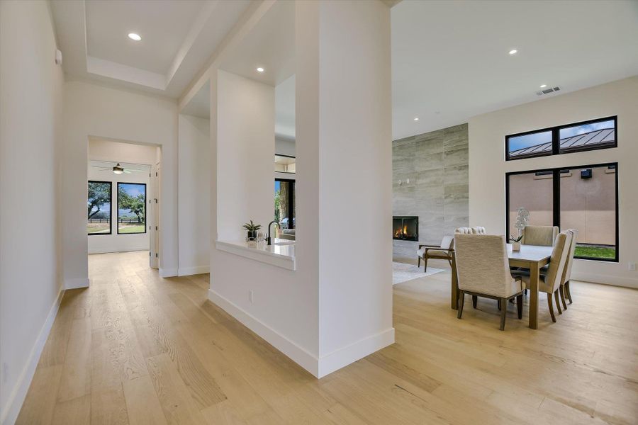 Furnished interior in a model home at Lakecliff on Lake Travis in Spicewood (Image 34).