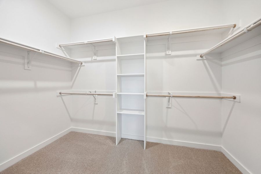 Primary Closet in the Mesquite home plan by Trophy Signature Homes – REPRESENTATIVE PHOTO