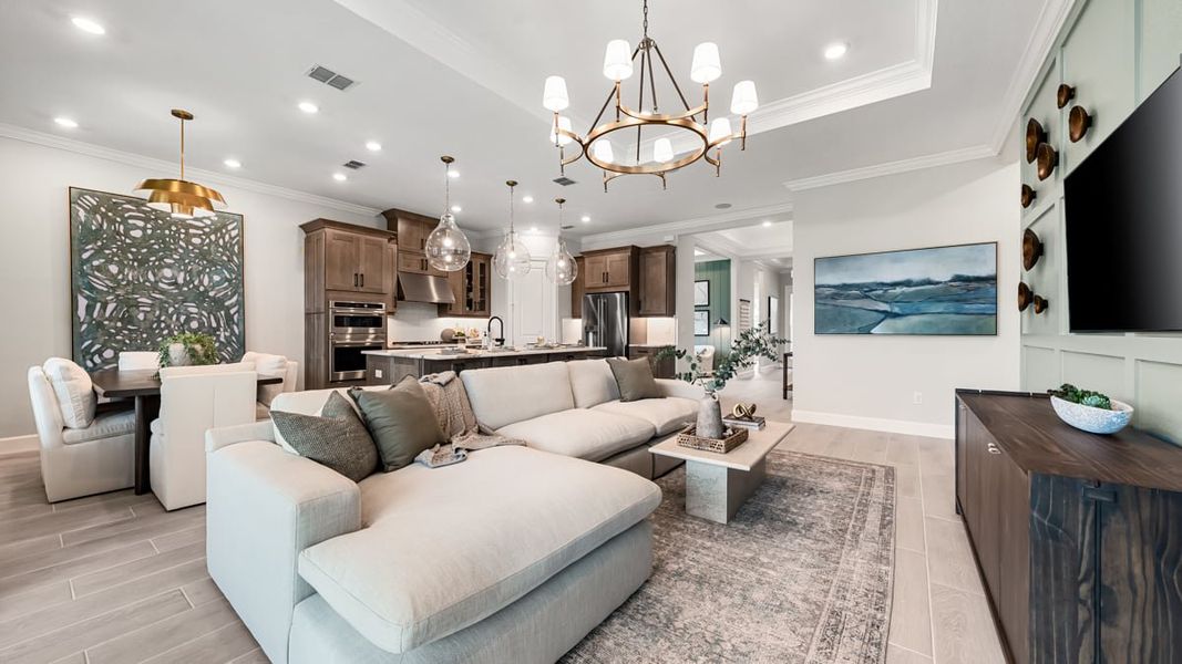 Representative furnished interior of a home built from the Marino by Taylor Morrison in Esplanade at Kingston, Estero (Image 13). Representative furnished interior of a home built from the Marino by Taylor Morrison in Esplanade at Kingston, Estero (Image 13).