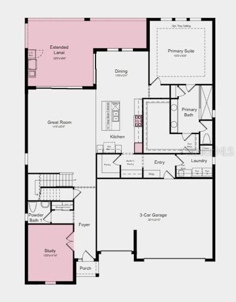 2D floor plan layout of this home in Skye Ranch Community Group Page, Sarasota, FL (Image 3).
