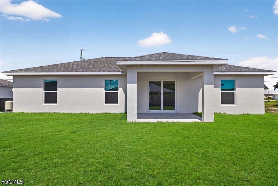 Exterior details and patio area of a home in Cape Coral, Cape Coral (Image 3).