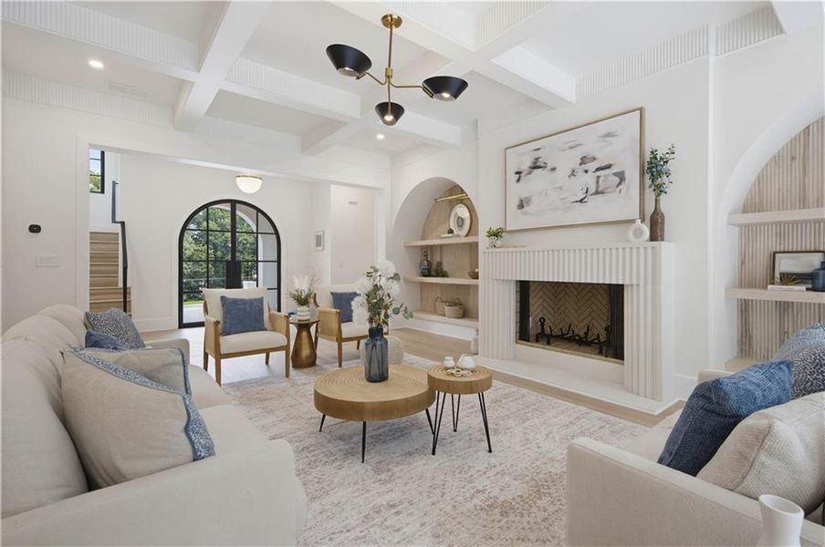 Furnished interior view inside a new home in , Atlanta (Image 77).