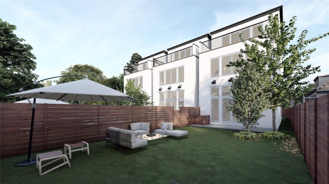 Exterior details and patio area of a home in , Houston (Image 3).