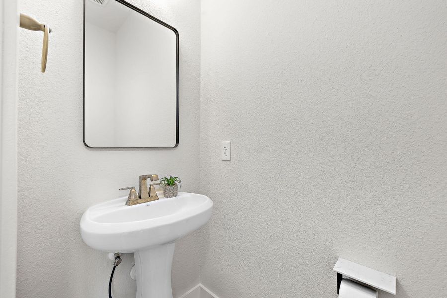 Powder room downstairs for guests