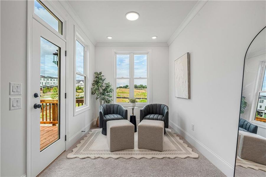 Furnished interior view inside a new home in Waterhaven, Cumming (Image 39).