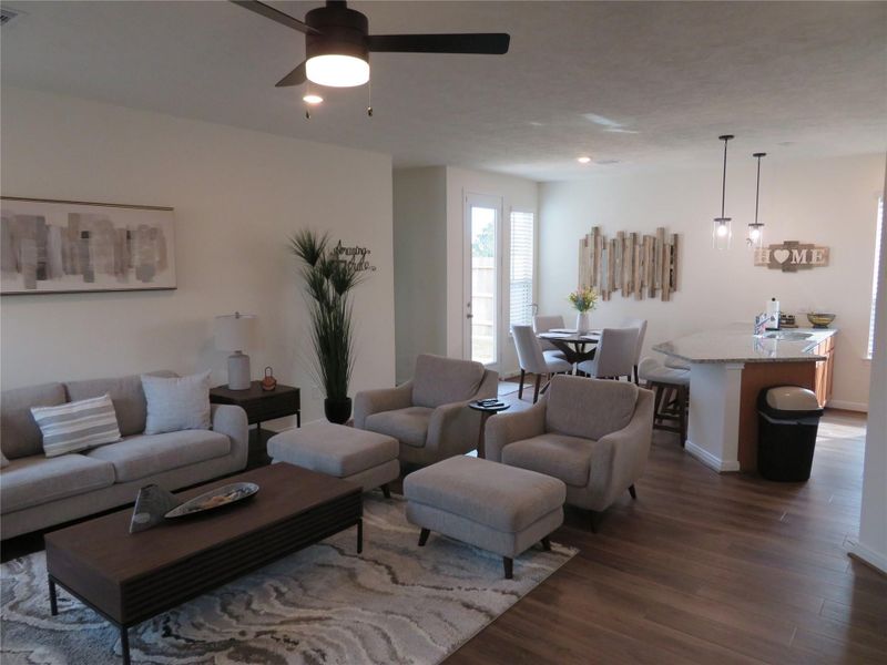 Furnished interior view inside a new home in Sagecrest Trails, Conroe (Image 9). Furnished interior view inside a new home in Sagecrest Trails, Conroe (Image 9).