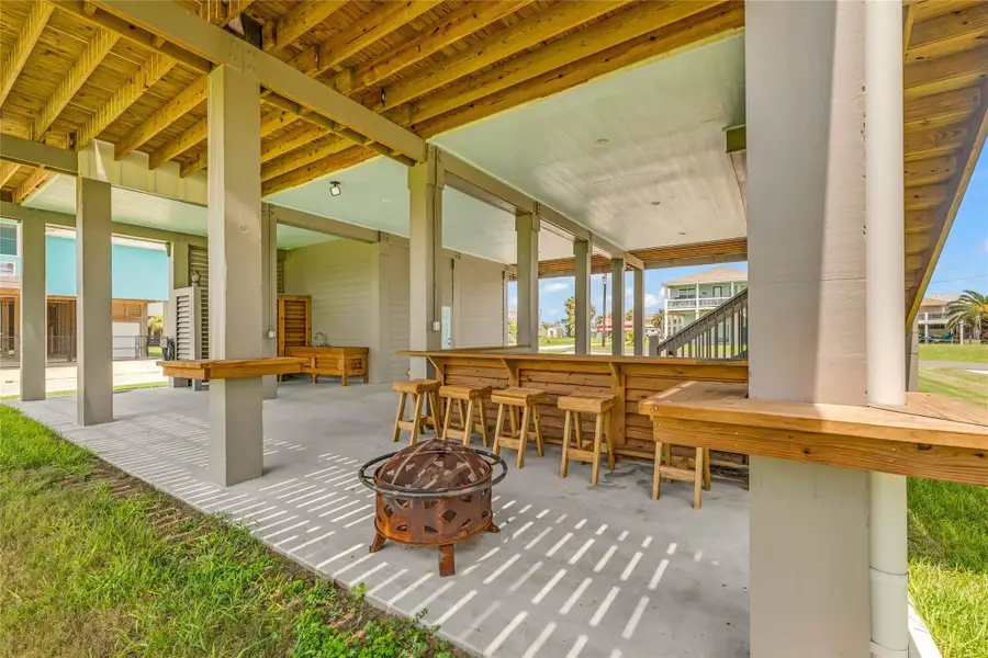 Exterior details and patio area of a home in , Crystal Beach (Image 26). Exterior details and patio area of a home in , Crystal Beach (Image 26).