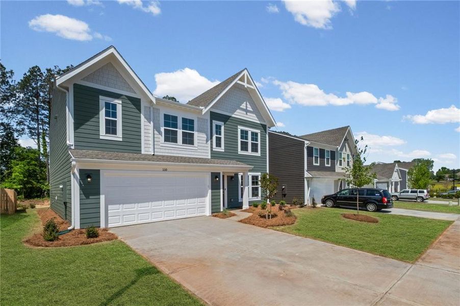 Front exterior of a new home in Cherry Glen, Euharlee, GA, highlighting curb appeal (Image 17).