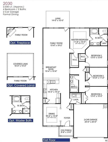 2D floor plan layout of this home in Park Place, Bowdon, GA (Image 5).