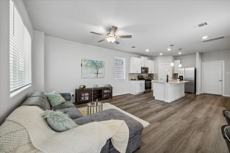 Furnished interior view inside a new home in Dunvale Village - Townhome Collection, Houston (Image 10).