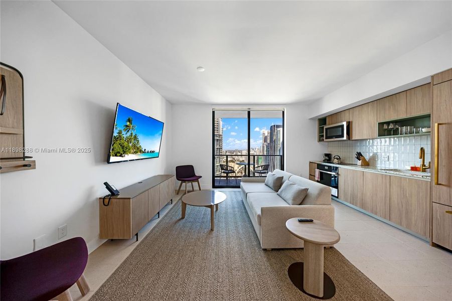 Furnished interior view inside a new home in , Miami (Image 11).