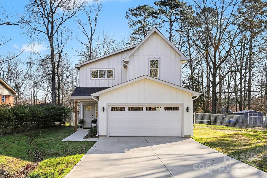 Front exterior of a new home in , Stallings, NC, highlighting curb appeal (Image 2). Front exterior of a new home in , Stallings, NC, highlighting curb appeal (Image 2).