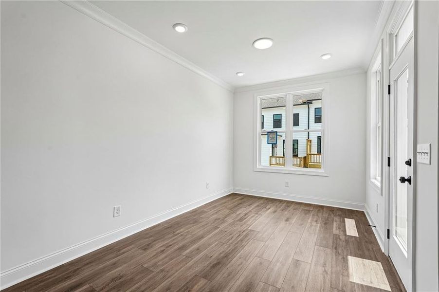 Spacious, unfurnished interior of a new home in Millcroft Townhomes, Buford (Image 42). Spacious, unfurnished interior of a new home in Millcroft Townhomes, Buford (Image 42).