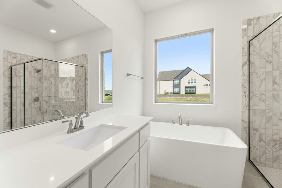 Furnished interior view inside a new home in Park Trails, Forney (Image 25).