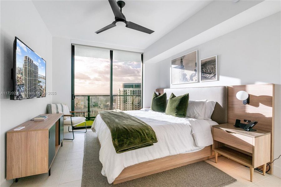 Furnished interior view inside a new home in , Miami (Image 33).