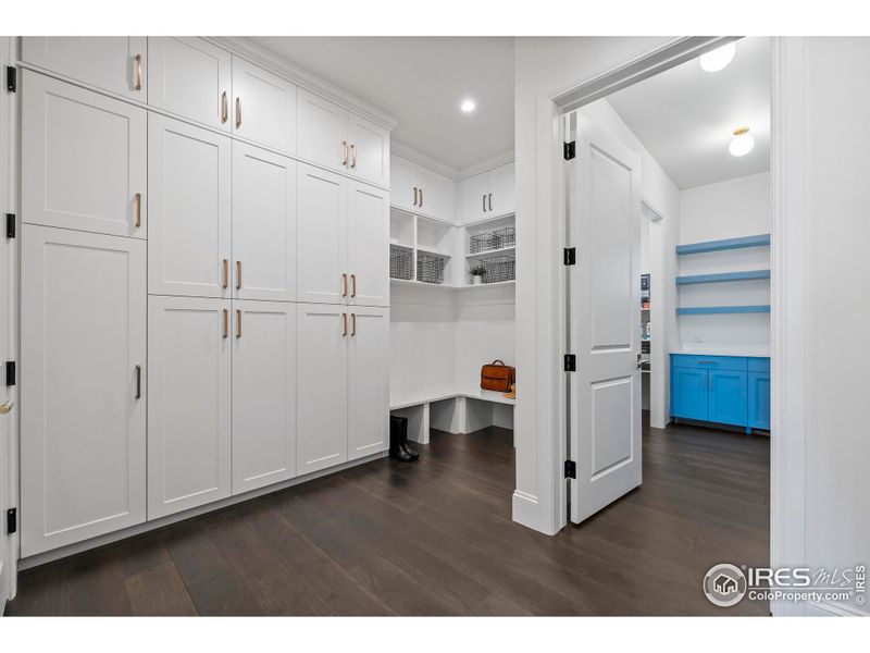 Dreamy mudroom with ample locker storage