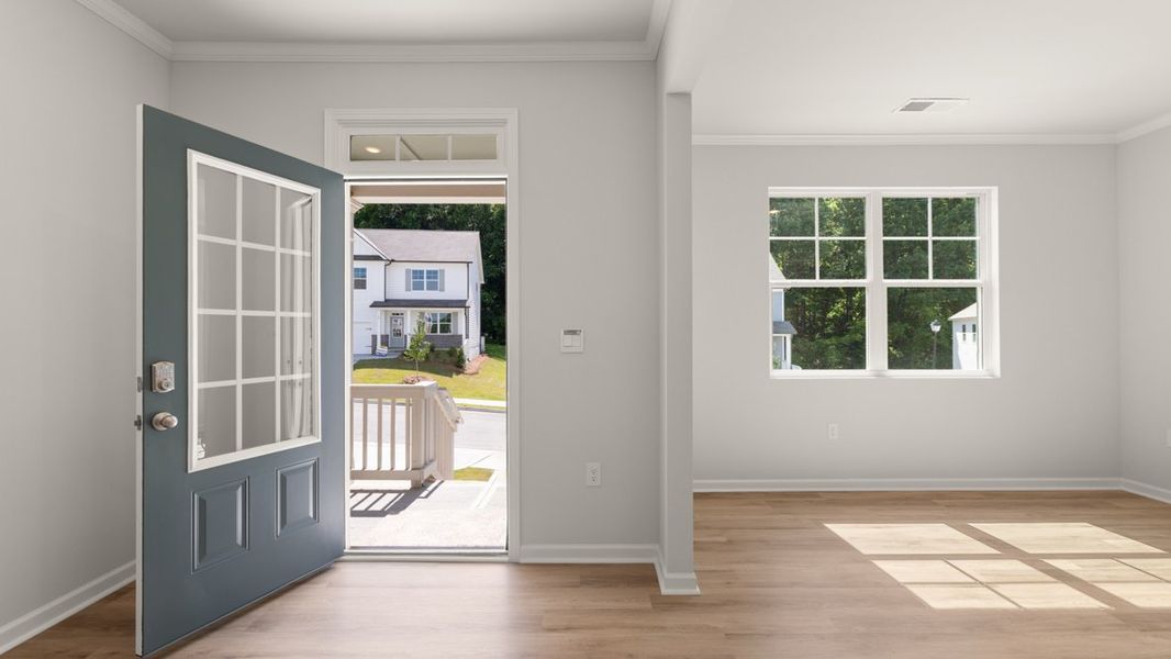 Representative unfurnished interior of a home built from the Halton by D.R. Horton in Liberty Crossing, Braselton (Image 13).
