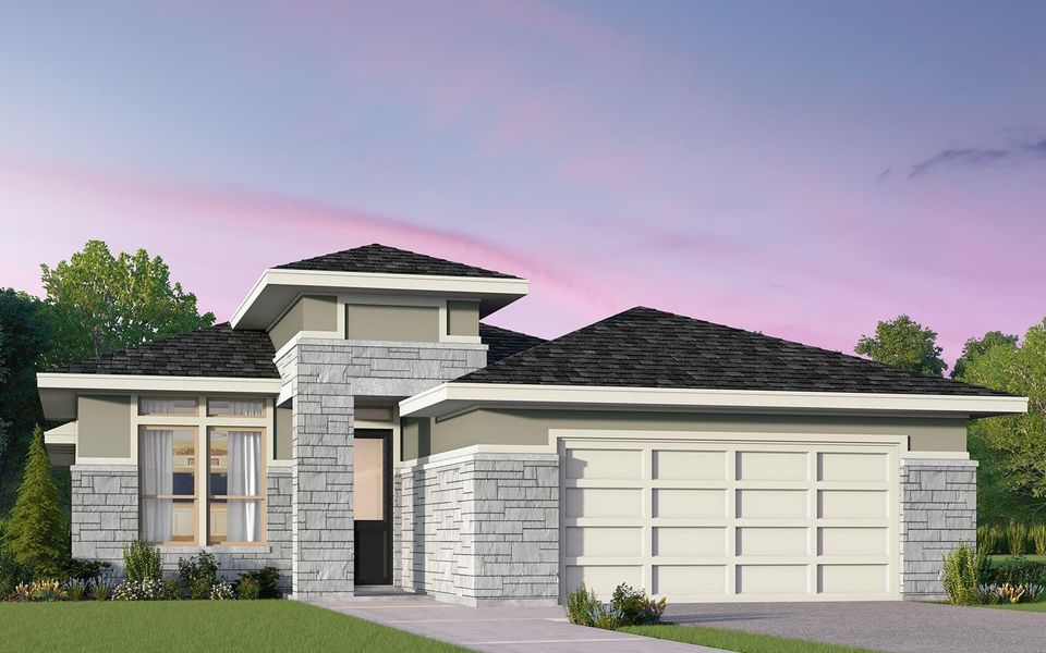 Front exterior of a new home in , San Marcos, TX, highlighting curb appeal (Image 1).