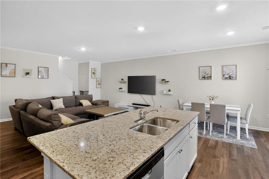 Furnished interior view inside a new home in , Buford (Image 8).