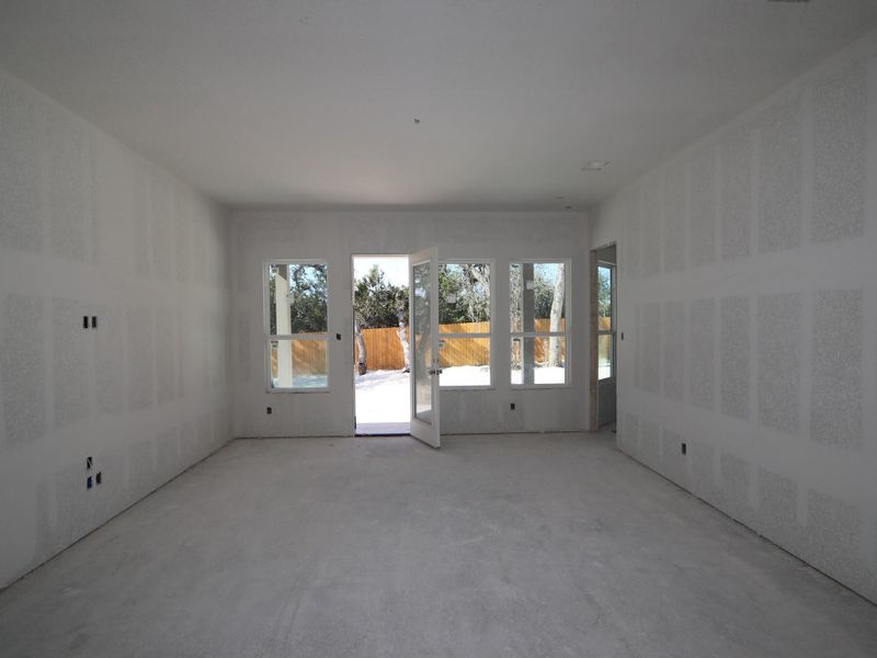 In-progress construction of a new home in Heritage, Dripping Springs, TX (Image 4). In-progress construction of a new home in Heritage, Dripping Springs, TX (Image 4).