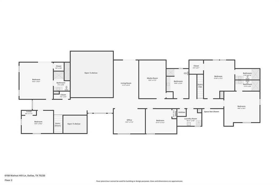 2D floor plan layout of this home in , Dallas, TX (Image 3).