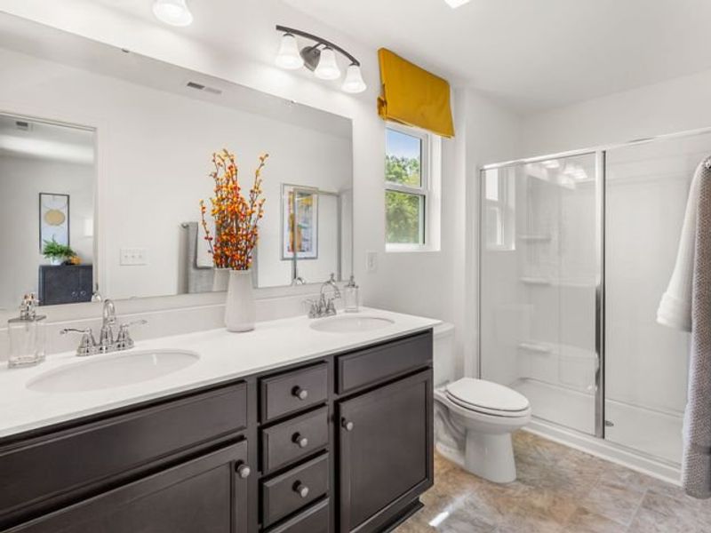 Representative furnished interior of a home built from the Baxter by True Homes in Oaks at St Martin, Oakboro (Image 11).