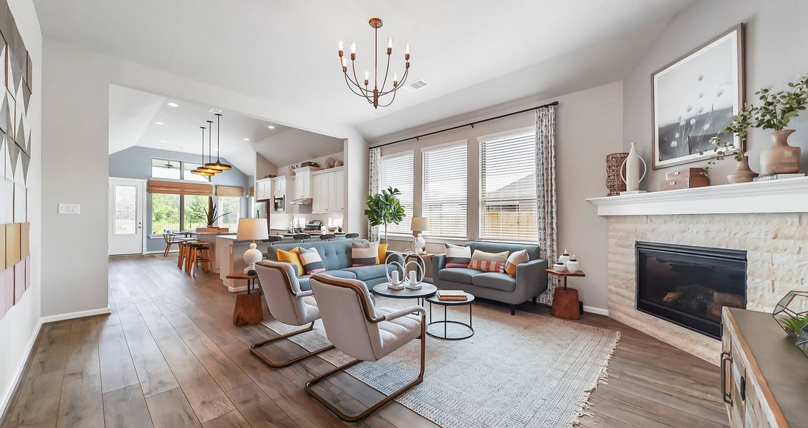 Representative furnished interior of a home built from the Oakley by Chesmar Homes in The Trails, New Caney (Image 6).