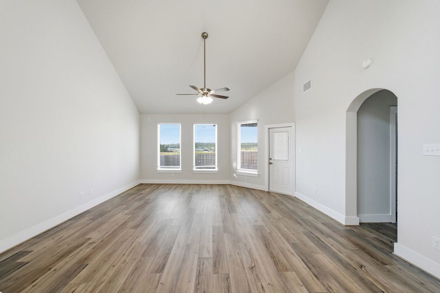 Spacious, unfurnished interior of a new home in The Woodlands at Medina Hills, Mico (Image 27). Spacious, unfurnished interior of a new home in The Woodlands at Medina Hills, Mico (Image 27).
