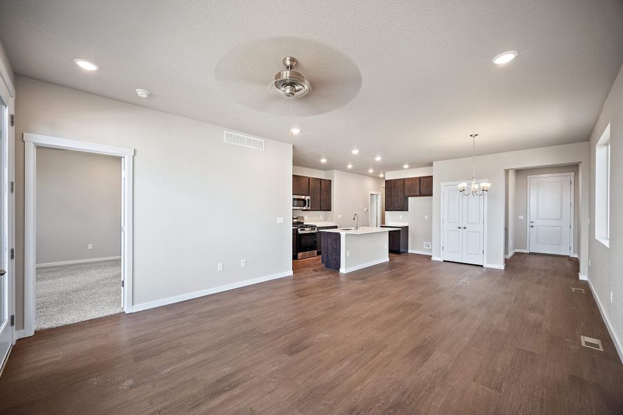 Spacious, unfurnished interior of a new home in Ridge at Lorson Ranch, Colorado Springs (Image 22).