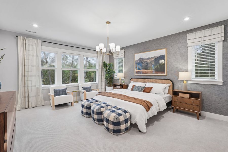 Representative furnished interior of a home built from the Ellis by Tri Pointe Homes in The Townes at Willow Park, Cary (Image 9).