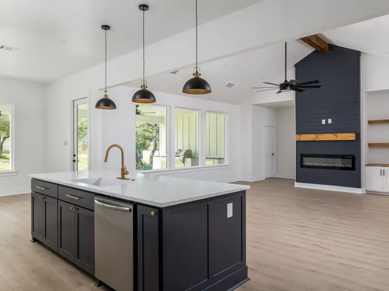 Kitchen Island looking into large Family Room Kitchen Island looking into large Family Room