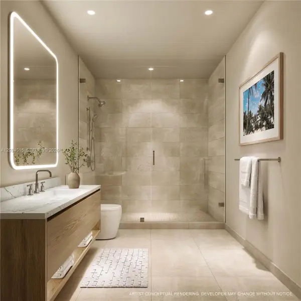 Furnished interior view inside a new home in , Miami Beach (Image 3).