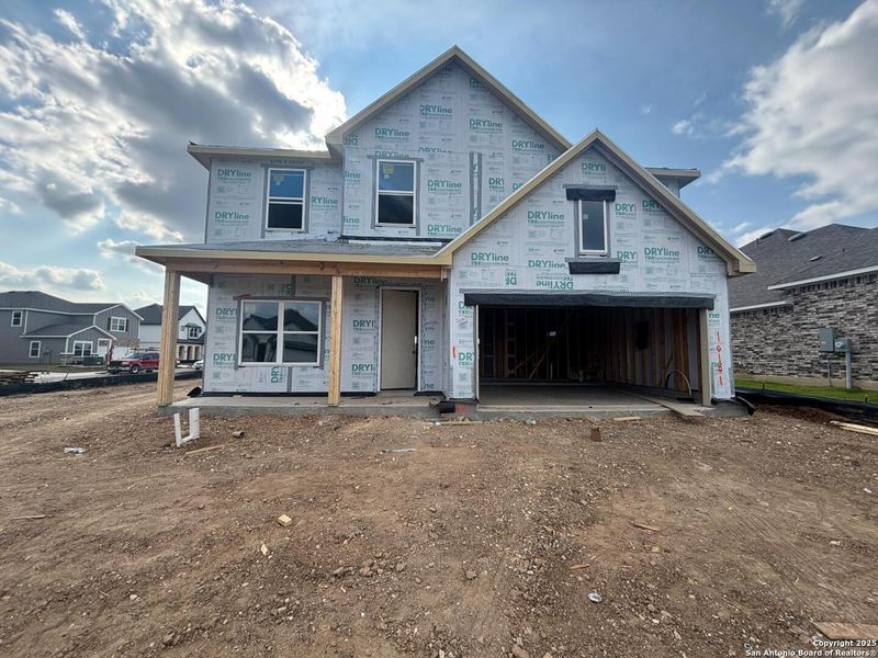 In-progress construction of a new home in The Heights at Saddlebrook Ranch 60's, Schertz, TX (Image 24).