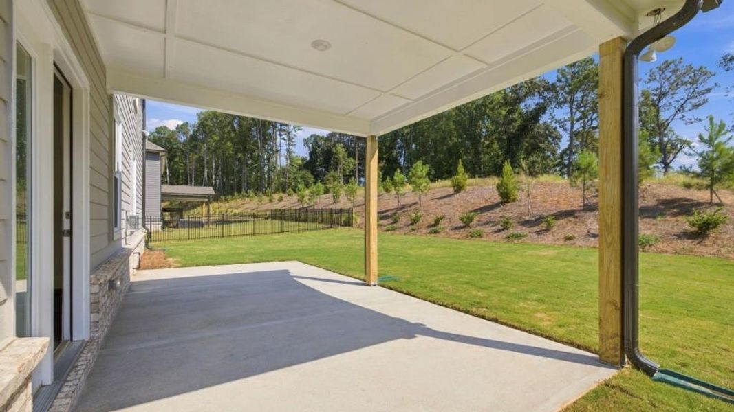 Exterior details and patio area of a home in Haven Abbey, Cumming (Image 3).