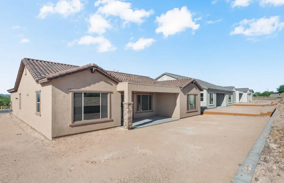 Exterior details and patio area of a home in Sun City Festival, Buckeye (Image 4).
