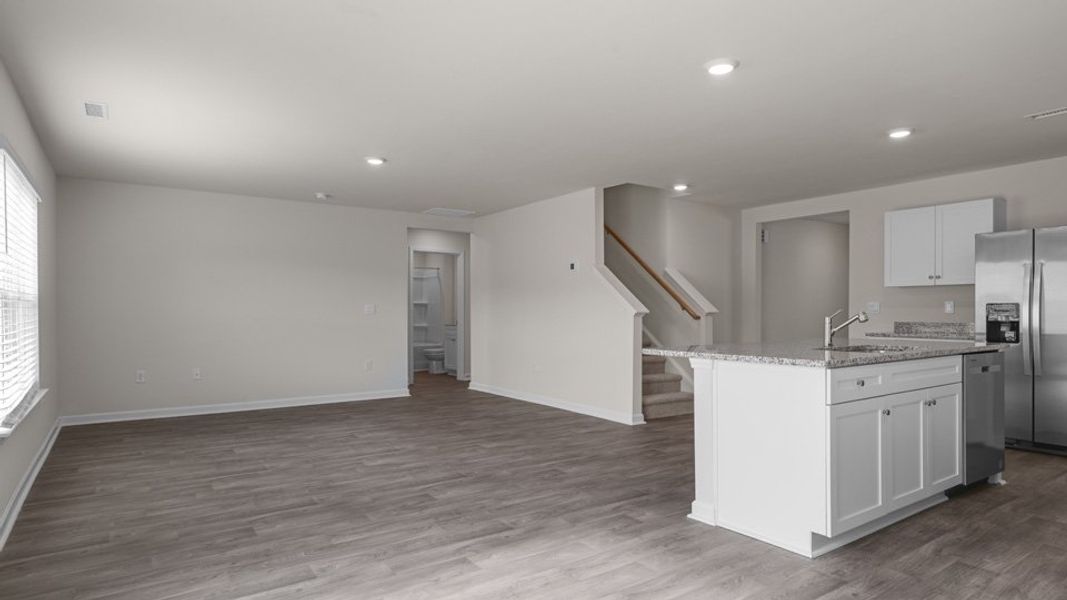 Representative unfurnished interior of a home built from the HAYDEN by D.R. Horton in Wilson's Ridge, Wilson's Mills (Image 15).