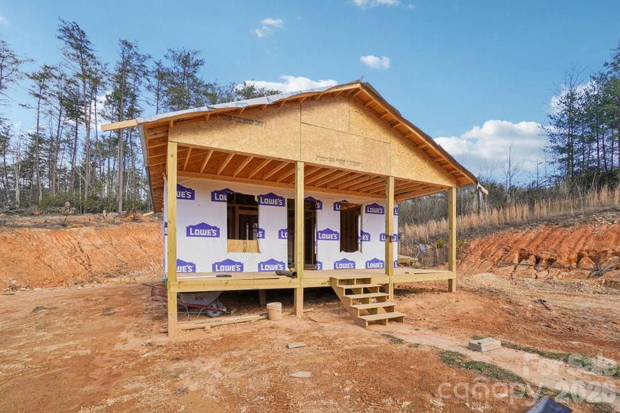 In-progress construction of a new home in , Old Fort, NC (Image 18).