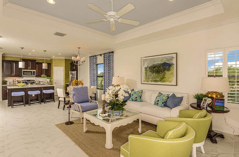 Representative furnished interior of a home built from the Fresh Spring by Neal Communities in Grand Park, Sarasota (Image 8).