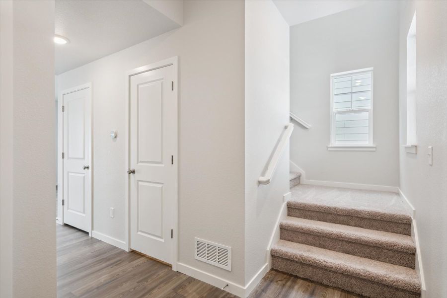 A room with white doors. A room with white doors.