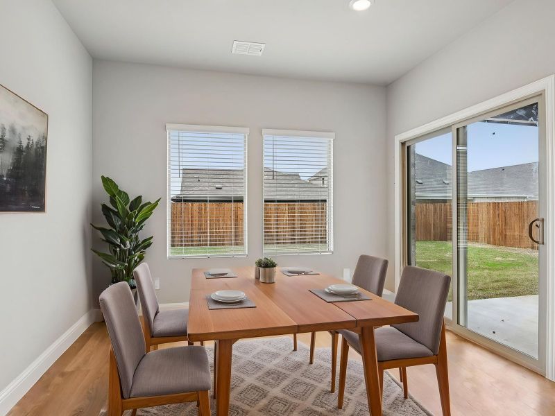 Furnished interior view inside a new home in Parks at Foster Crossing - Signature Series, Anna (Image 5). Furnished interior view inside a new home in Parks at Foster Crossing - Signature Series, Anna (Image 5).